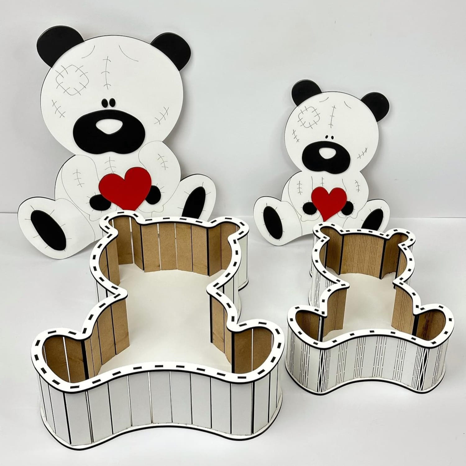 Laser Cut Teddy Bear Gift Box DXF File
