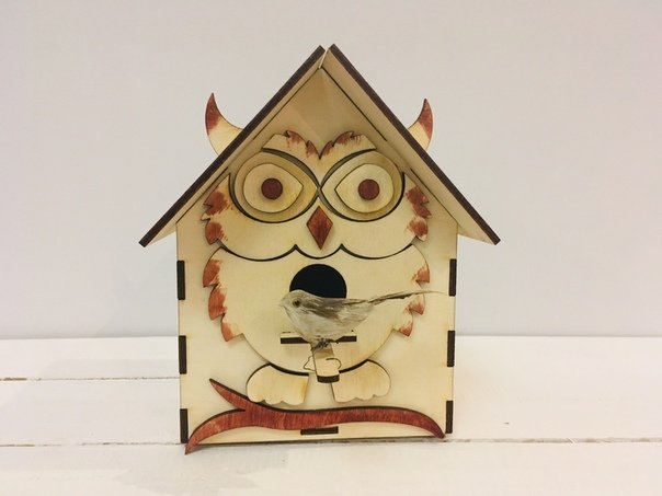 Laser Cut Owl Birdhouse