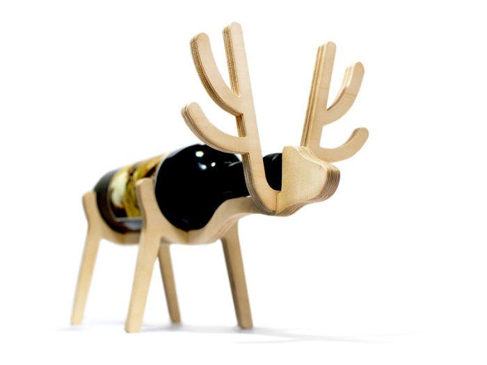 Laser Cut Deer Antler Wine Bottle Holder