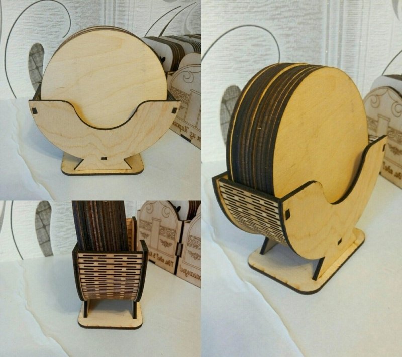 Laser Cut Custom Engraved Beer Coasters