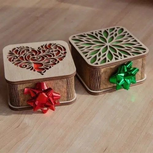 Laser Cut Wooden Gift Box