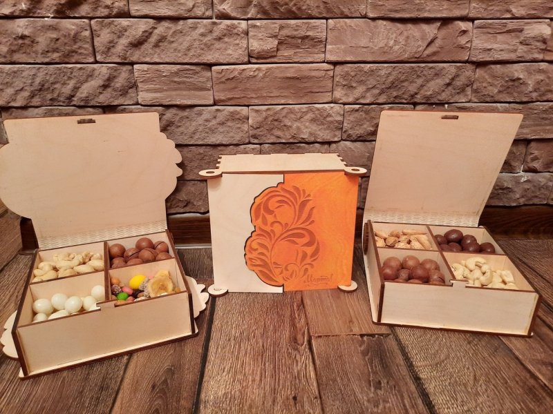 Laser Cut Wooden Gift Box For Woman