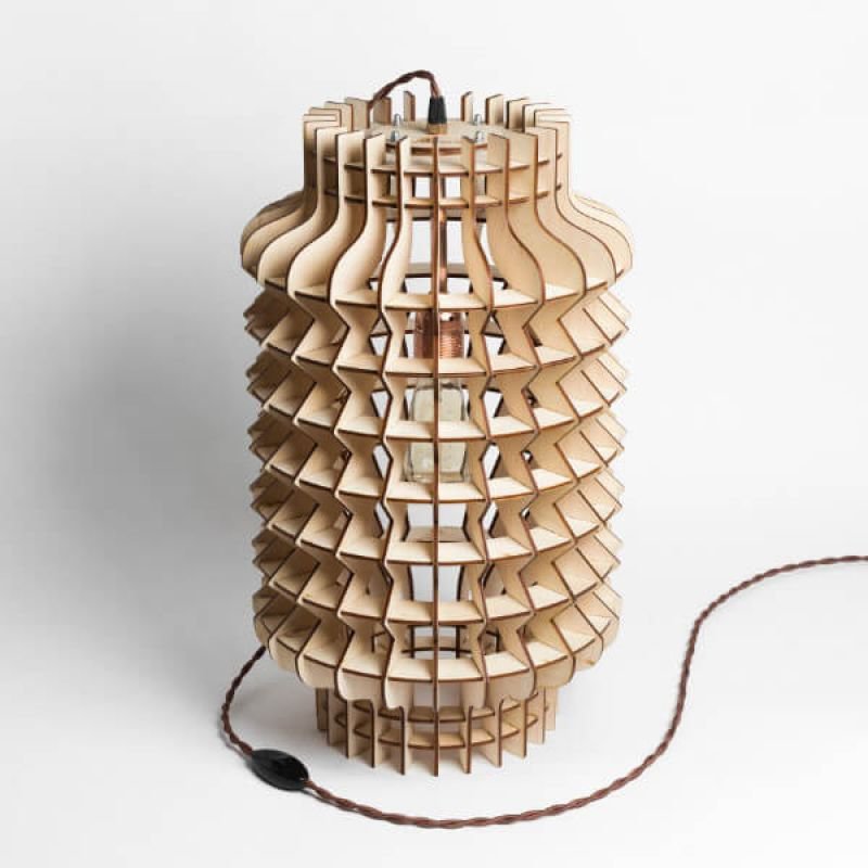 Laser Cut Chinese Tower Lamp