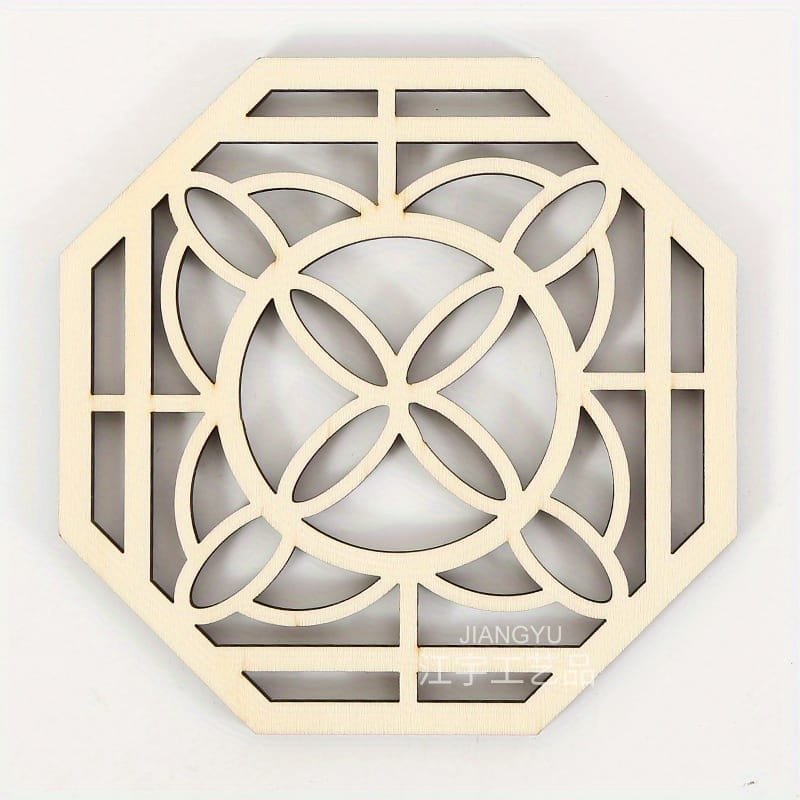 Laser Cut Chinese Style Wooden Coasters Party Afternoon Tea Crafts