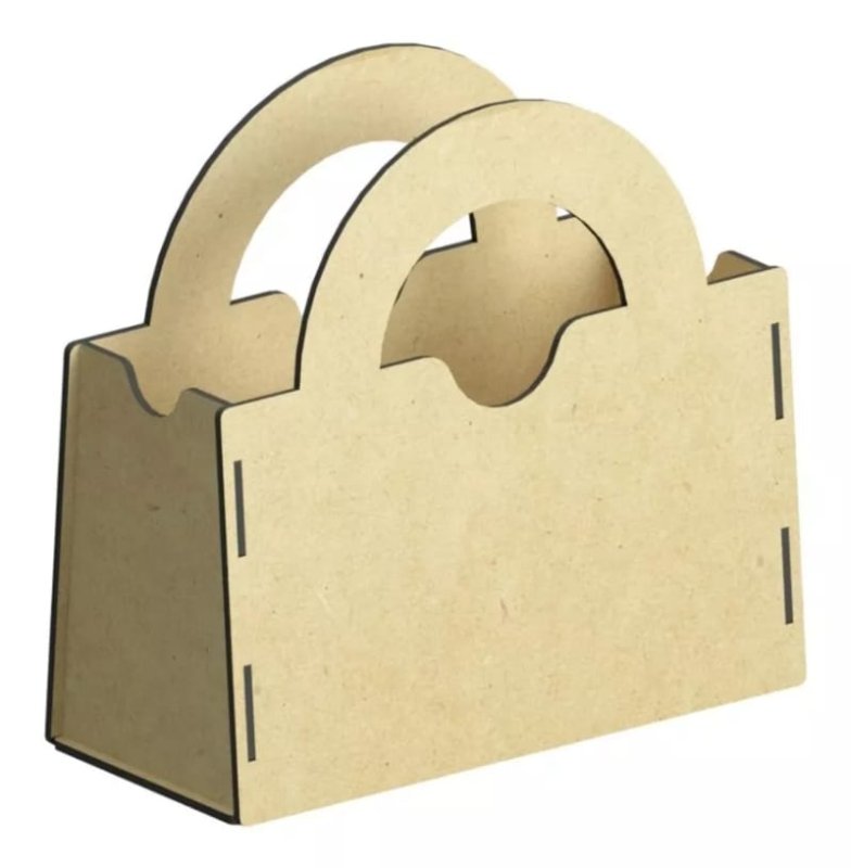 Laser Cut Candy Bag Wooden Candy Box Unfinished Mdf Handbag Gift Box