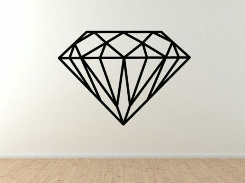 Laser Cut Geometric Diamond Wall Art