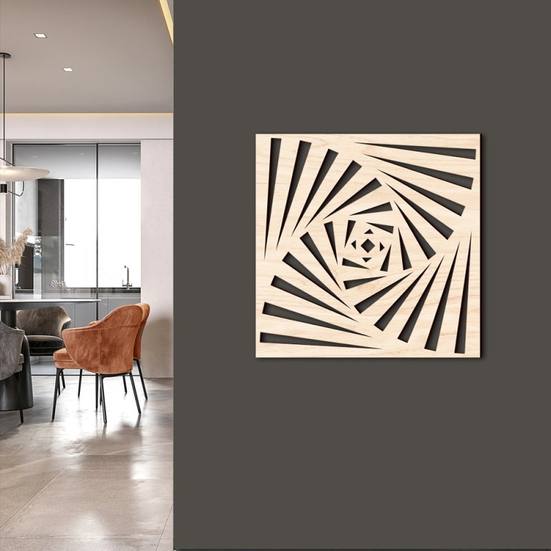 Laser Cut Geometric Wooden Wall Decor