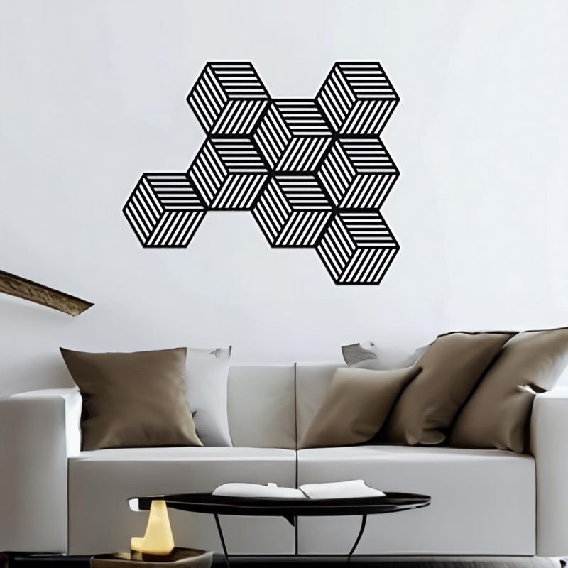 Laser Cut Polygon Wall Art