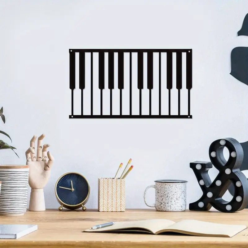 Laser Cut Piano Keyboard Wall Decor