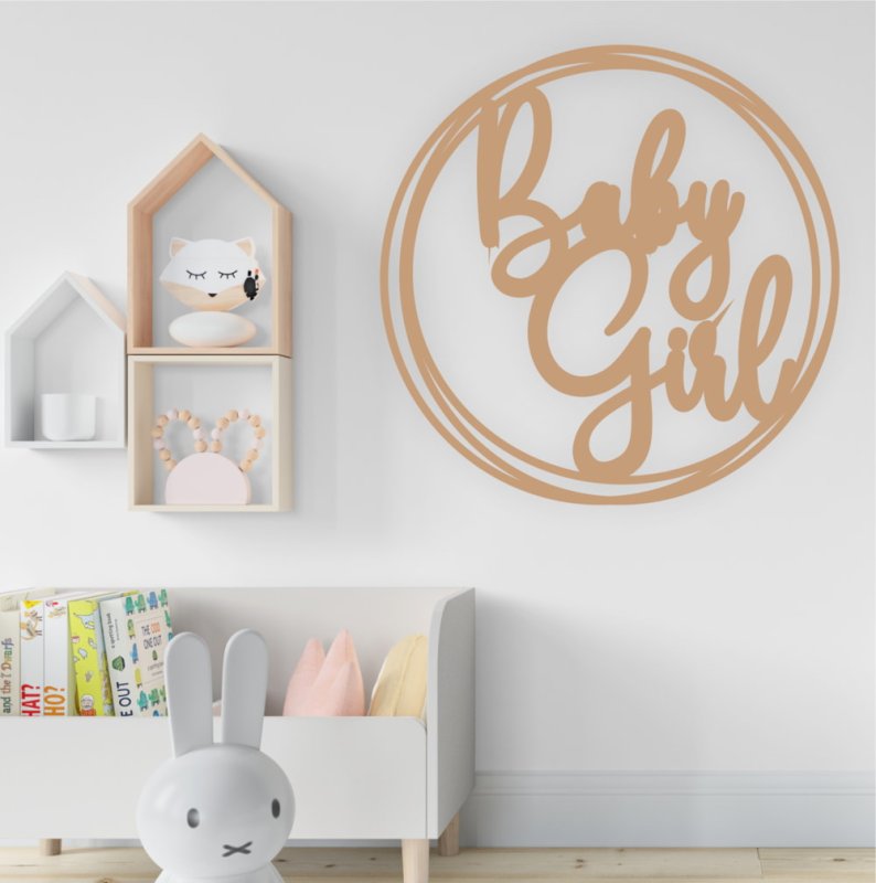 Laser Cut Baby Girl Wooden Sign