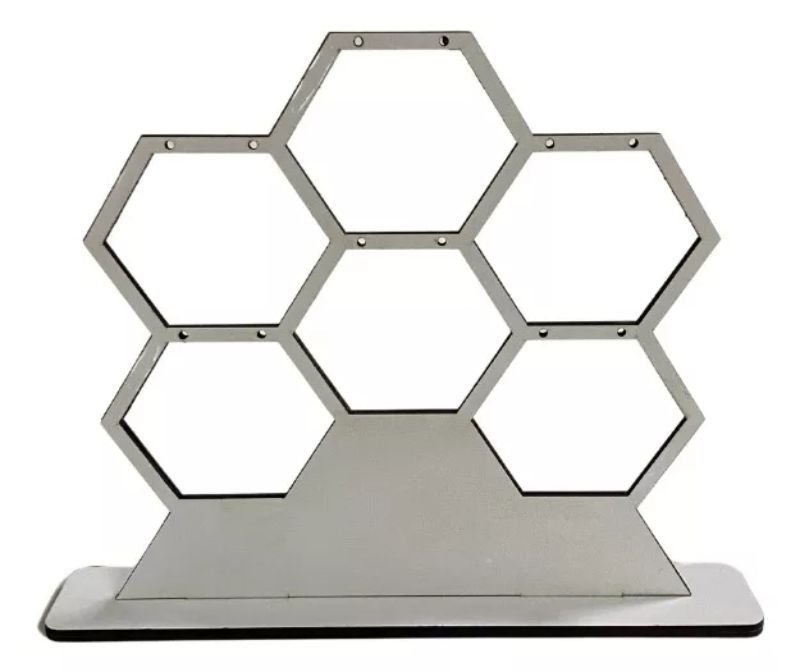 Laser Cut Hexagon Earring Holder