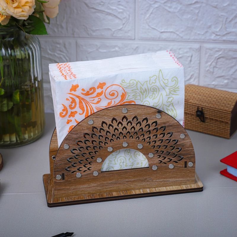 Laser Cut Paper Napkin Holder Stand
