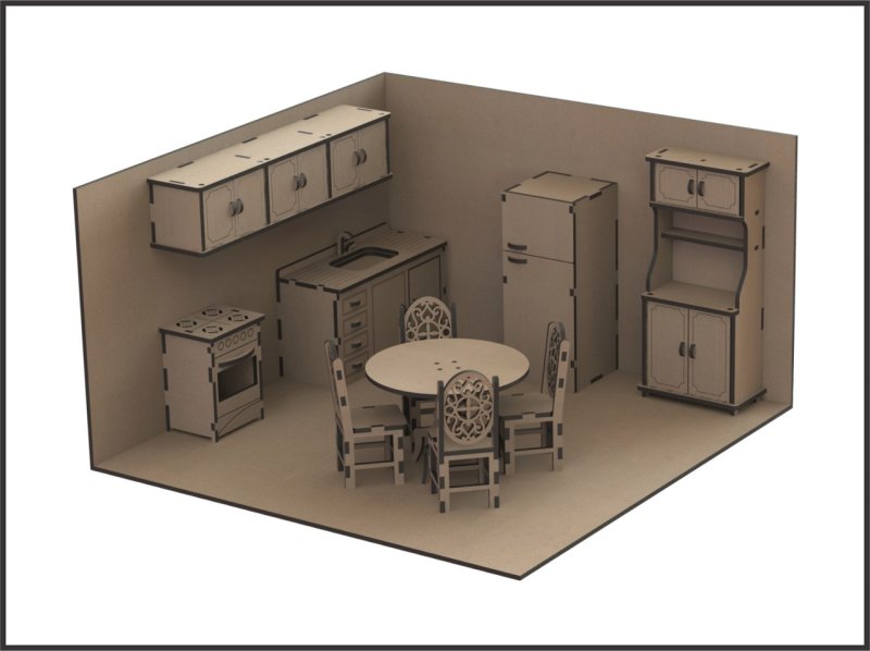 Laser Cut Wooden Doll Furniture